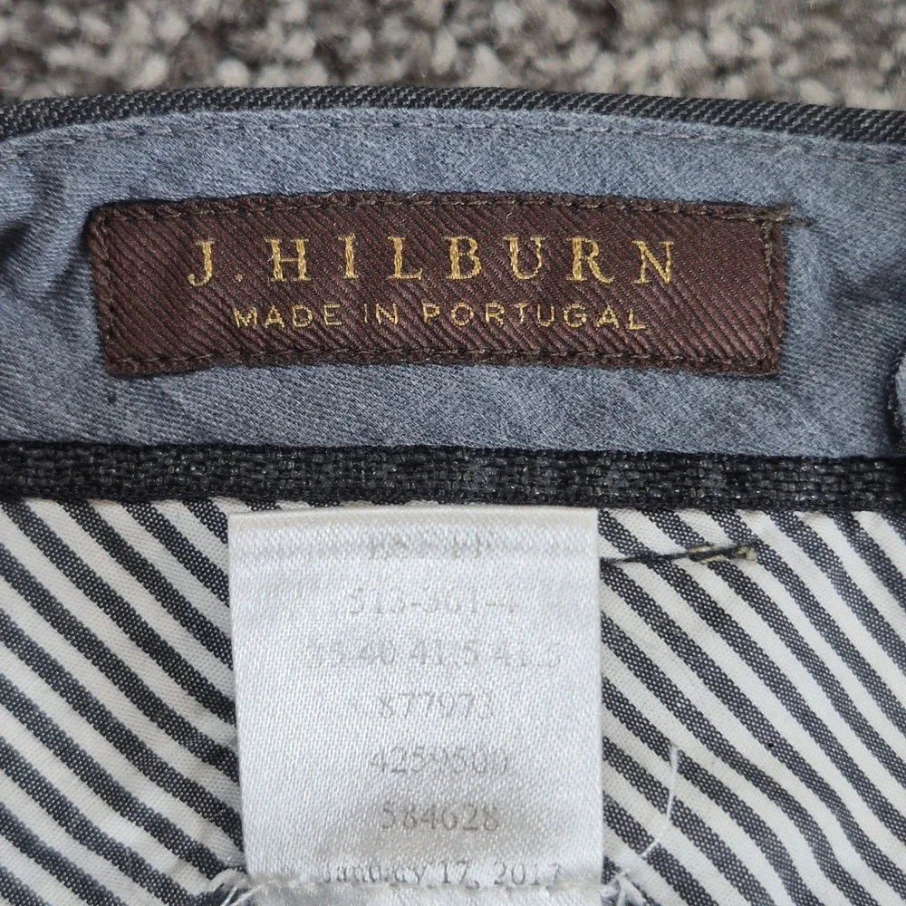J. Hilburn‎ Dress Pants Mens 33x29.5 Gray Vitale Barberis Canonico Wool
